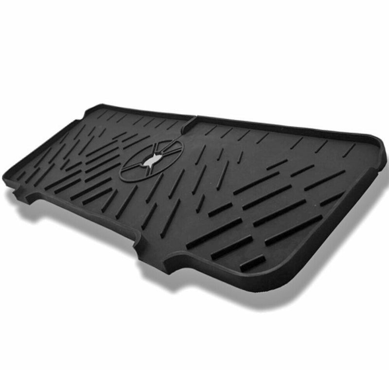 Faucet Absorbent Mat Sink Splash Guard Drying Pads for Kitchen RV (Black) Newly