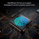 Fingerprint Door Lock Handle Smart Biometric Entry with 2 Keys (Black) Newly