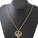 Fashion Women Heart Honeycomb Bee Pendant Clavicle Chain Charm Necklace