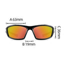 Polarized Sunglasses Men UV400 Outdoor Driving Eyewear (Black Red Film)