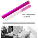 Glass Nail File Block Nail Polish Sanding Buffer Strips Polishing (Pink) Newly