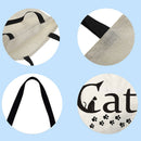 Letter cat Printed Shoulder Shopping Bag Casual Large Tote Handbag