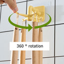 Self Adhesive Handbag Clothes Hanger Hanging Racks Rotated Kitchen Storage