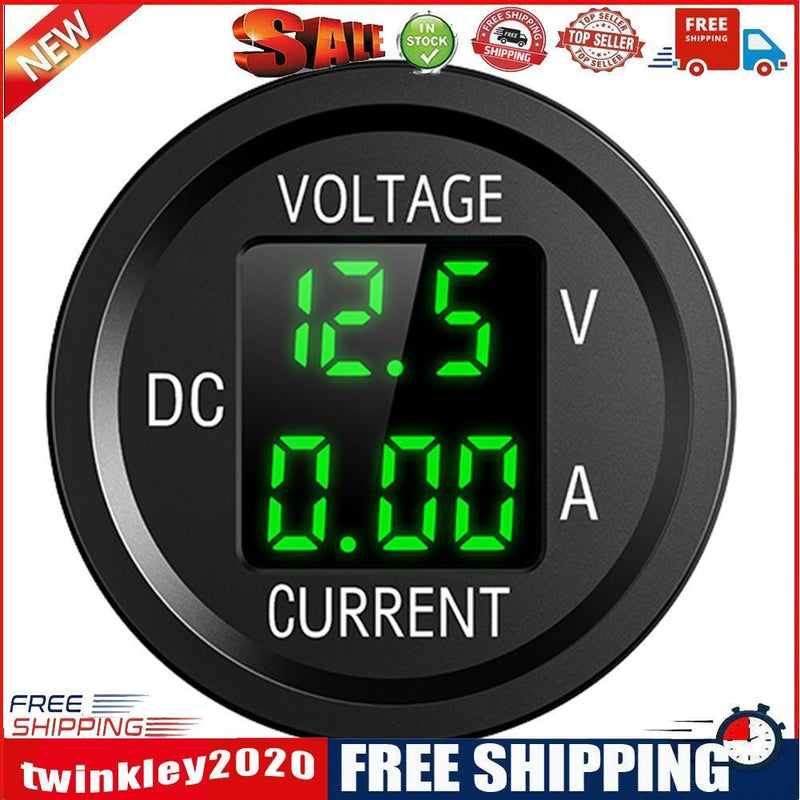 D6 Digital Voltmeter Ammeter Volt Current Panel Meter for Car Truck (Green)