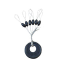 30 Group 180pcs Rubber Space Beans for Sea Carp Fishing Float (Olive L) Newly