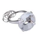 White Love Super Big Diamond Ring Keychain For Your Lover Romantic Gift
