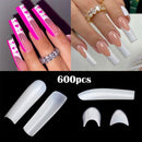 500PCS DIY Manicure Clear Wearable Full Cover Long Ballet XXL False Nails Square