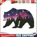 11CT Printed Partial Cross Stitch Handcraft Star Bear Artwork Wall Decor