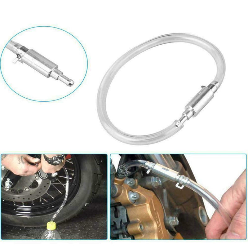 Motorcycle Car Clutch Brake Bleeder One Way Valve &Tube Kit Bleeding Tools V8I5