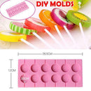 12 Round shape Baking Silicone Lollipop Mold Tray Candy Chocolate Cake N5U7
