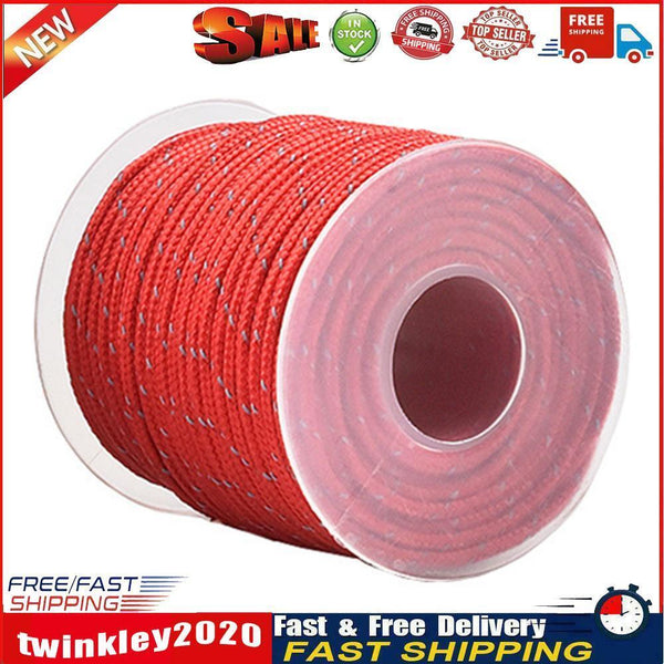 Outdoor Camping Canopy Lanyard 4mm Reflective Tent Paracord Rope (20m) Newly