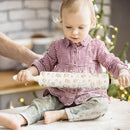 Wooden Christmas Gift Embossed Rolling Pins Embossing Baking Cookies Cookie