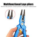 Fishing Pliers Scissors Braid Line Lures Cutter Hook Remover Tongs (Blue)