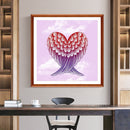 Full Round Diamond Painting DIY Kit Pink Angel Wings Rhinestone Mosaic Picture