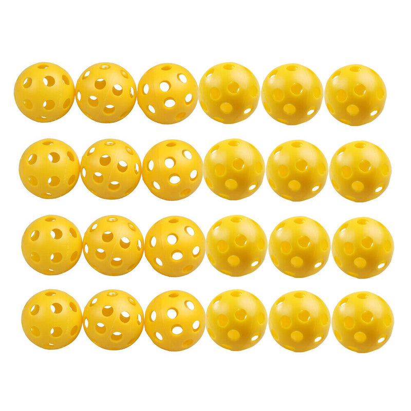 50pcs Plastic Whiffle Airflow Hollow Golf Practice Training Sports Bullets