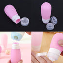 Silicone Refillable Bottle Makeup Liquid Travel Container(Pink)(80ml)