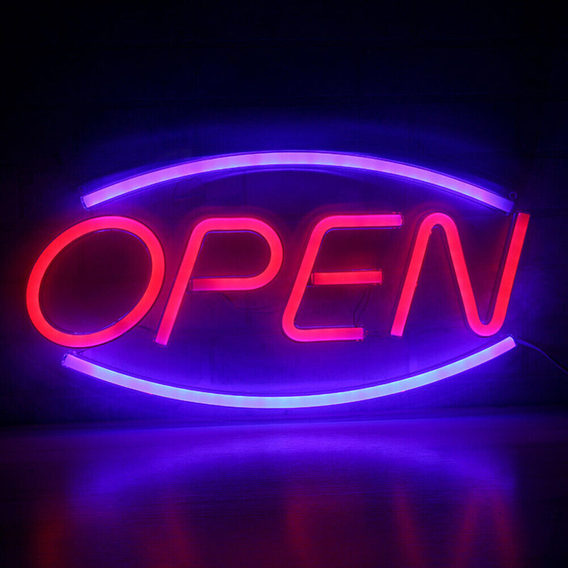 USB Powered Neon Sign Light Acrylic LED Wall Hanging Lamp Decor (Open)