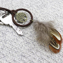 3 x Unique Key Chain Ring Feather Bead Dream Catcher Keyring Keychain