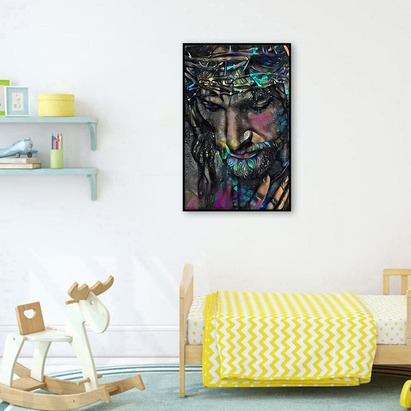 Canvas Painted Oil Paint By Numbers Priest DIY Wall Art Modern Bedroom Deco