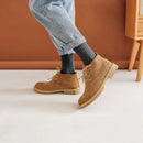 6 Pairs Cotton Soft Mid-calf Stockings Men Autumn Winter Warm Pure Color Socks