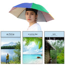 Outdoor Cap Portable Anti-Rain Anti-Sun Head Umbrella Hat (Watermelon Red) Newly