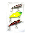 3pcs/lots of fishing bait mixed set Minnow wobbler topwater popper hook bait