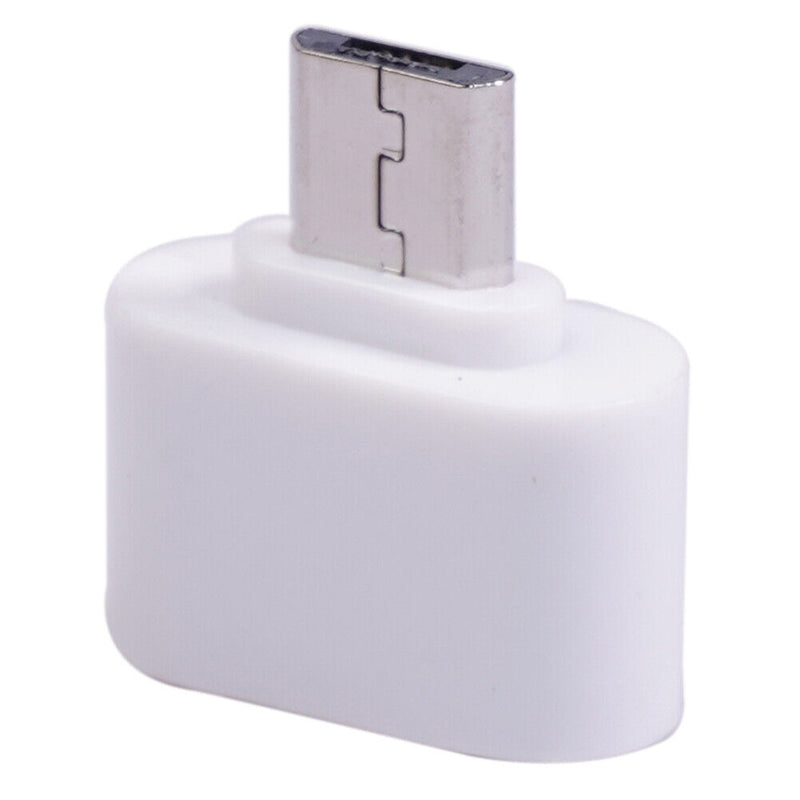 Micro USB Cable Adapter USB 2.0 to USB OTG Converter for Mouse (White 1pc)