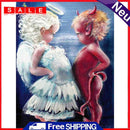 Angel Devil Cross Stitch Mosaic Embroidery 5D Full Drill DIY Diamond Painting