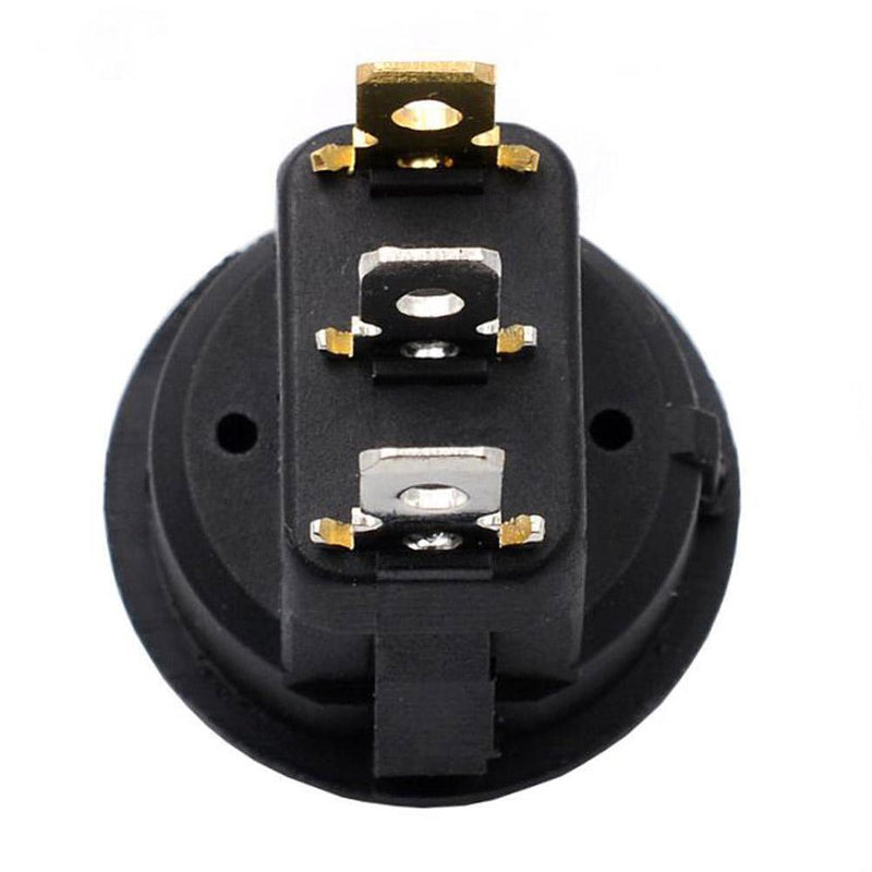 3 Models LED DIY Round Light Rocker Switch Power Button Switches (Blue)