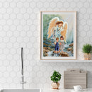 Angel Kid Oil Paint by Numbers Hand Painted Frameless Picture Home Ornament K