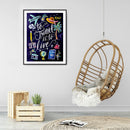 5D Diamond Painting Kit DIY Blackboard Picture Full Round Drill Mosaic Wall Arts