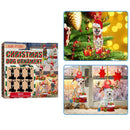 6pcs Christmas Tree Scarf Dog Pendants with Rope DIY Xmas Tree Drop Ornamen