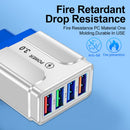 4 USB Port Butterfly Illuminated Wall Charger Portable Universal Adapter 3.1A PC