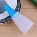 1pc Heat Resisting Silicone Grill Oil Bottle BBQ Basting Brush Tool(Blue)