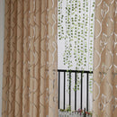 2m Semi Blackout Curtain Vine Leaf Partition Window Decor(Light Coffee)