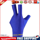 Billiards Three Fingers Glove Left Hand Billiard Glove Free Size (Blue)