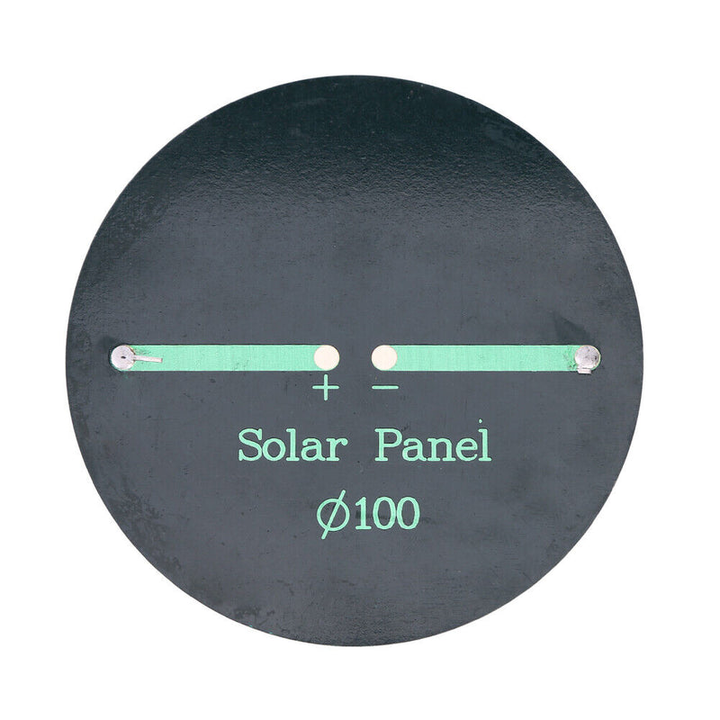 6V 0.8W Round Epoxy Polysilicon Solar Panel Module 24 Solar Cells 100mm Diameter