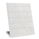Necklace Display Board Jewelry Stud Earrings Stand Bracelet Showcase (Grey)