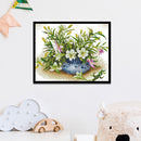 Full Embroidery Stamped DIY Fresh Lily Flower 11CT Needlework Sets Home Decor