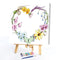 Flower Love Garland Oil Paint By Numbers Kits Picture Wall DIY Home Decor