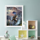 Flag Eagle Oil Paint By Numbers Kit DIY Acrylic Painting on Canvas Frameles