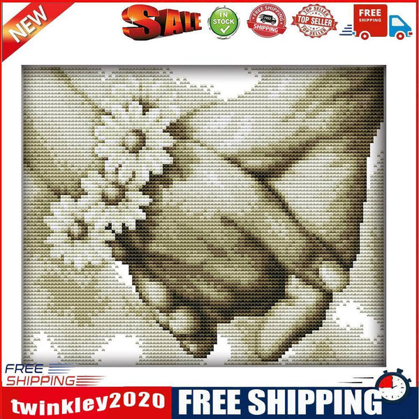 Partial Cross Stitch 11CT Hand in Hand Counted Embroidery DIY Needlework