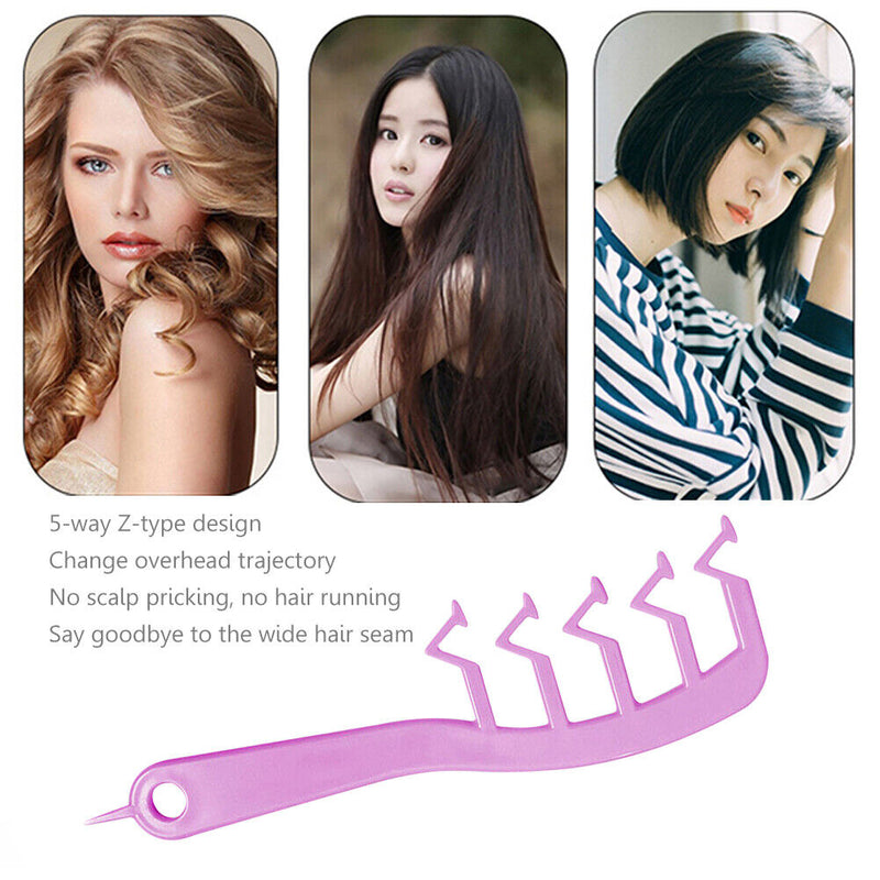 Z Shape Hair Slit Comb Curly Bangs Styling Tool Hair Brush Women Accessorie