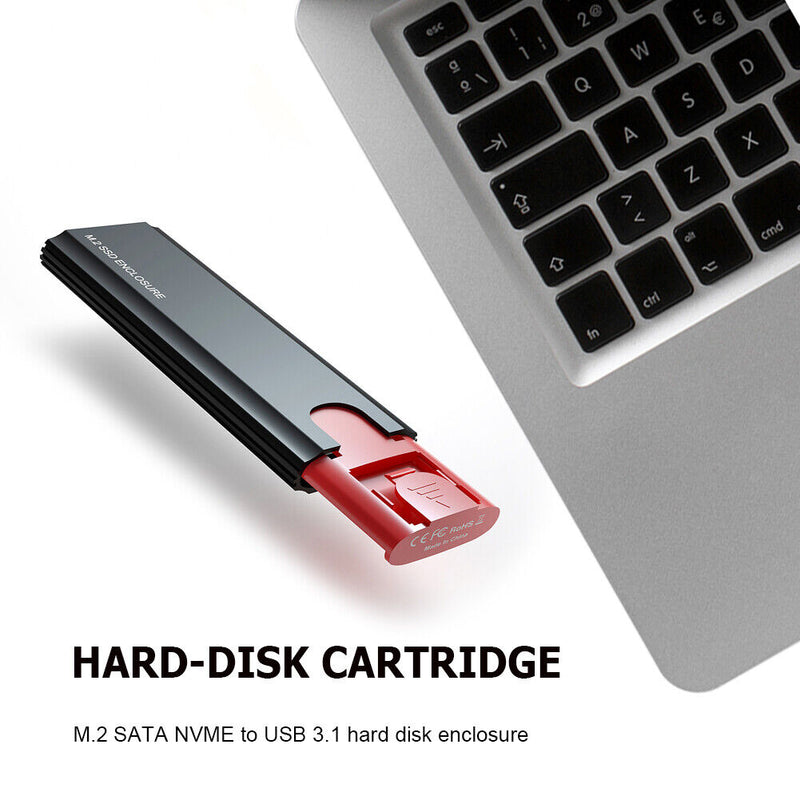 Dual Protocol M2 Ssd Case 2tb Adapter Box for Nvme Pcie Ngff Sata Mobile