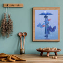 Goldfish Girl Diamond Painting Rhinestone Full Round Drill for Room Decoration