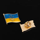 Men Women Ukrainian Flag Medal Symbol Pattern Pin Jewelry Accessories Gifts