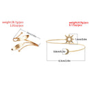 Punk Exaggeration Alloy Arm Chain Bracelet Geometric Shape Hollow Out