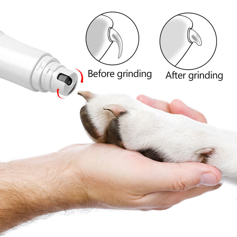 Electric Pet Nail Grinder File Trimmer Pro Grooming Tool Dog Claw Clipper Newly