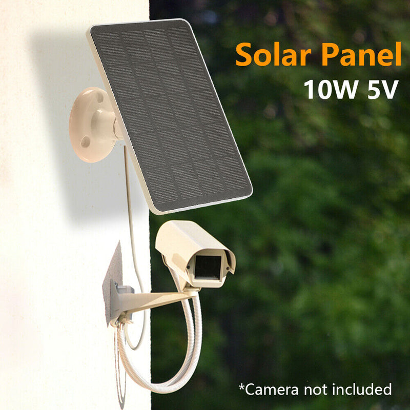 10W Solar Cells Charger 5V Portable Monocrystalline Solar Panels (White) Newly