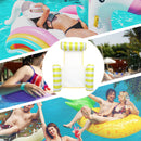 Swimming Pool Float Hammock Multi-Purpose Inflatable Lounge Bed (Yellow) Newly